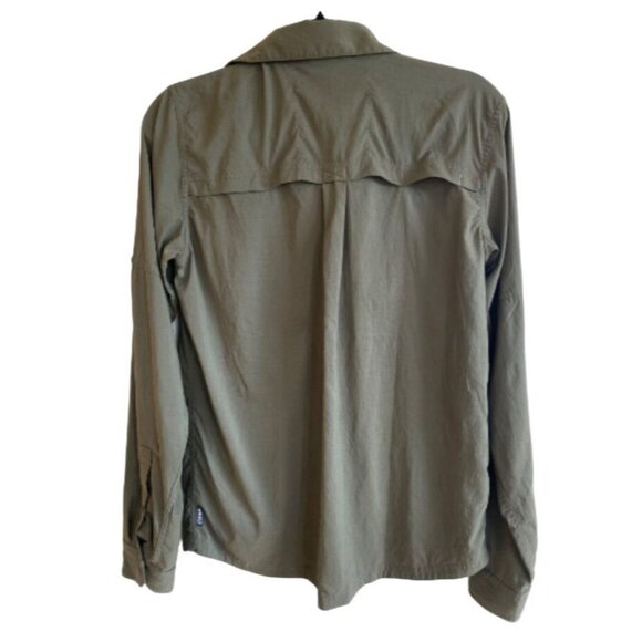 REI Green Shirt Boys XL (18) Button Down Roll Tab Sleeve Vented Boy Scout - Picture 9 of 10